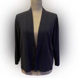 Alfani Open Front Cropped Cardigan, Navy Blue, Size 1X